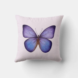 Almofada Borboleta Roxa em Aquarela Elegante