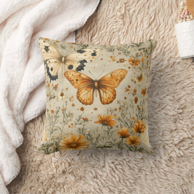 Almofada Borboleta Selvagem Vintage (9) (Cobertor)