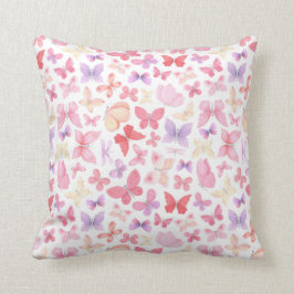 Almofada Borboletas amarelas roxas cor-de-rosa