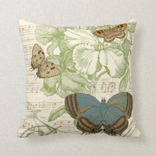 Almofada Borboletas em Música Planeta com Design Floral