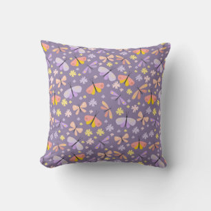 Almofada Borboletas Violeta Travesseiro decorativo