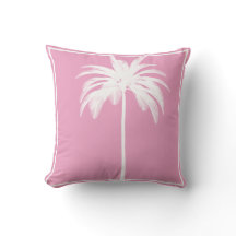 Borda Branca da Árvore Palm, Rosa, Elegante Tropic