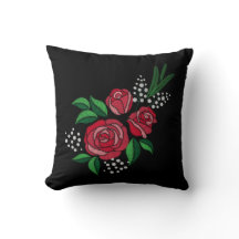 Bordado Impressão Rosa vermelha Verde Aba  Flor br
