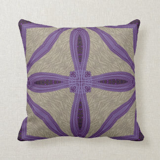 Almofada Bordado roxo do falso