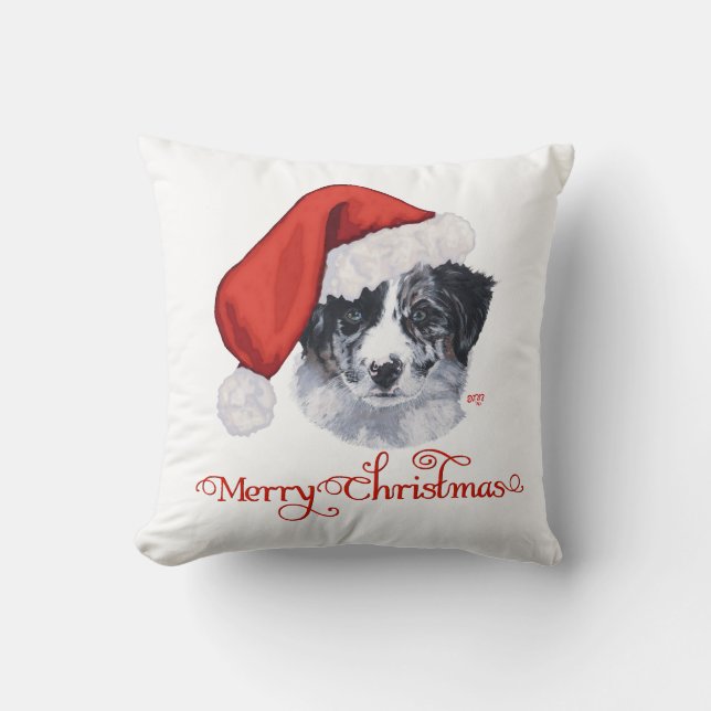 Almofada Border Collie Christmas (Frente)
