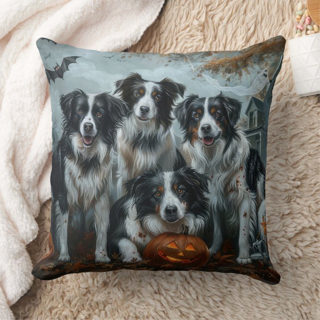 Almofada Border Collie Halloween Night Doggy Delight (Cobertor)
