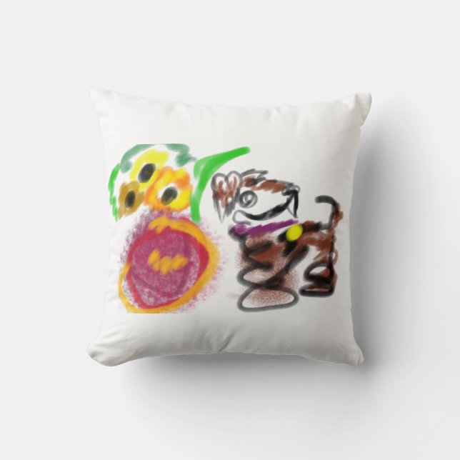 Almofada Border Collie sunflowers  (Frente)