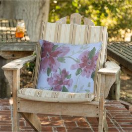 Almofada Borgonha rosa e verde escuro