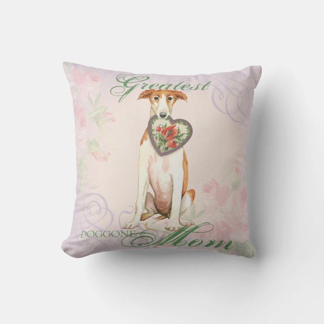 Almofada Borzoi Heart Mãe (Frente)