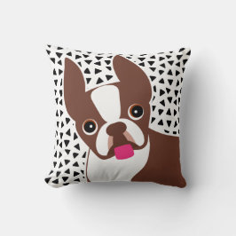Almofada Boston Terrier Brown ou Red Coated Dog
