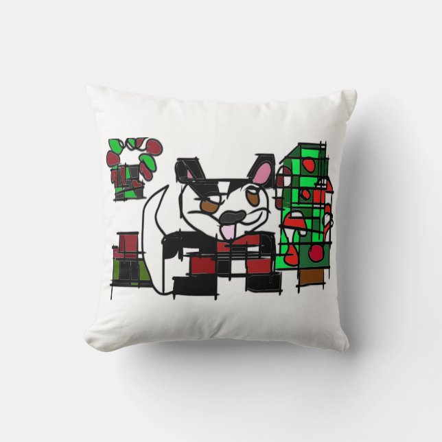 Almofada Boston terrier Winter (Frente)