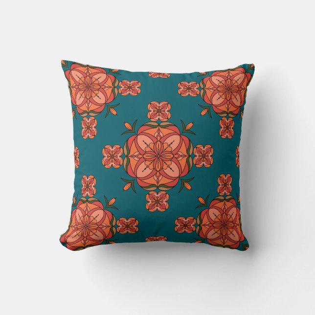 Almofada Botanic Bloom Throw Pillow (Frente)