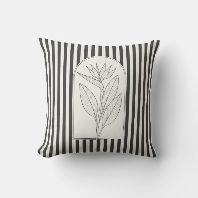 Almofada Botânica da Flor Elegante de Sterlitzia (Frente)