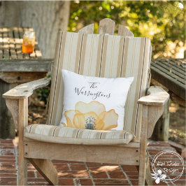 Almofada Botânica de Aquarela Personalizada