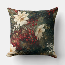 Almofada Botânica de Balé de Natal Sombreado