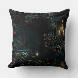 Almofada Botânica de Encantamento de Feriado em Crepúsculo