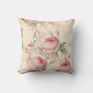 Almofada Botânica de Rosas Rosa Antigas