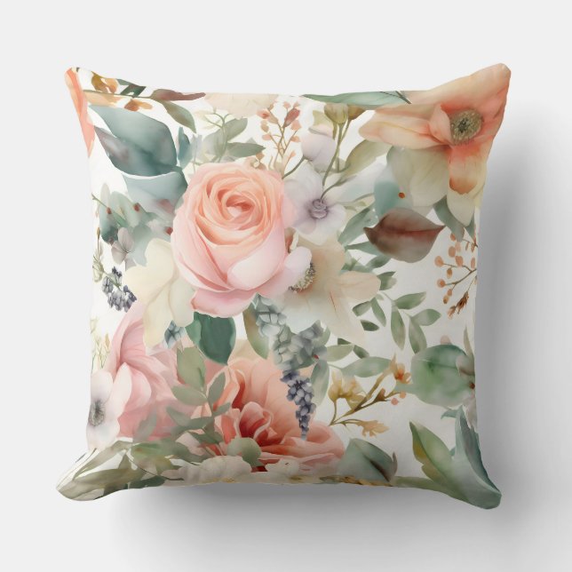 Almofada Botânica do Balé Bridal Azul (Frente)