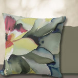 Almofada Botânica Moderna de Aquarela<br><div class="desc">Elevem o vosso espaço com este sofisticado travesseiro decorativo botânico moderno de aquarelas, que apresenta um design inspirado na natureza em tons de terra mutada de verde-oliva, sábio e marinho com mudas com pistas de aranha profunda. As folhas botânicas e a sugestão de uma flor grande ao lado criam uma...</div>