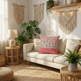 Almofada Botanical floral rustic boho pattern 