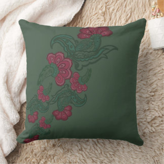 Almofada botanical green leaf pillow
