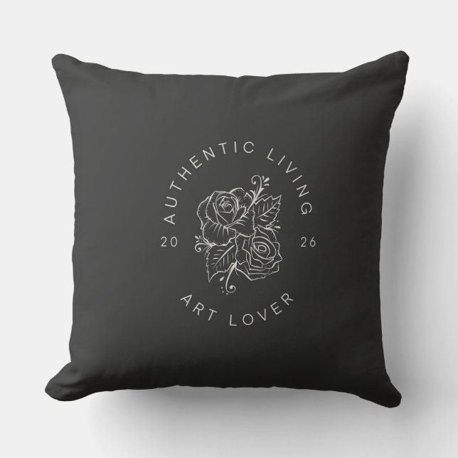 Almofada Botanical Rose Circle Logo (Frente)