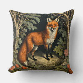 Almofada Botanical Vintage Forest Fox
