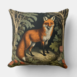 Almofada Botanical Vintage Forest Fox