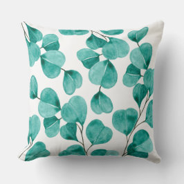 Almofada Botanical Watercolor Eucalyptus Leaves