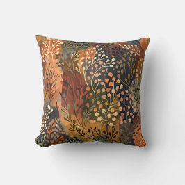 Almofada Botanical Yellow Orange Leafy Floral