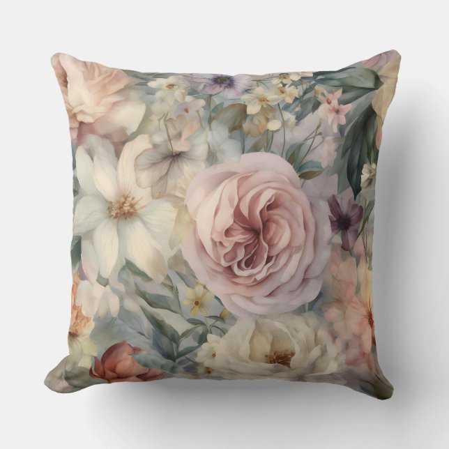 Almofada Botânico Ballet Nupcial Corado (Frente)