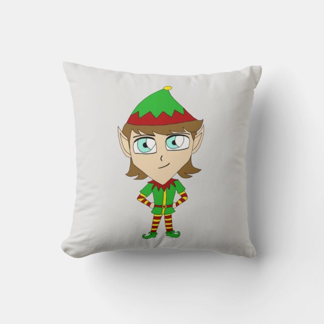 Almofada botão elf de chibi (Frente)
