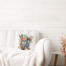 Almofada Botas e Flores Coloridas