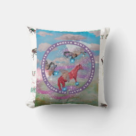 Almofada Botas voadoras moscas moscas moscas não vão fazer