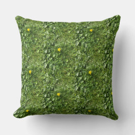 Almofada Botões Amarelos De Grama Verde