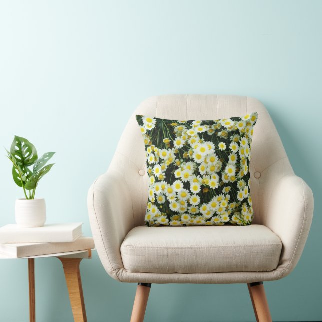 Almofada Botões da Flor de Daisy Amarelo, (Cadeira)