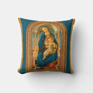Almofada Botticelli (1445-1510) Madonna & Criança Enthroned