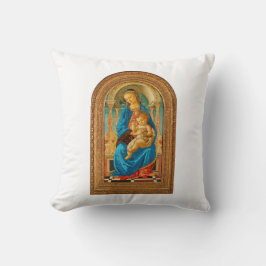 Almofada Botticelli (1445-1510) Madonna & Criança Enthroned