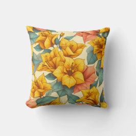 Almofada bougainvillea amarelo