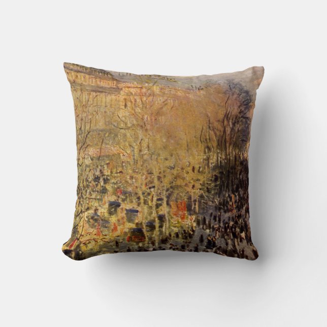 Almofada Boulevard des Capucines de Claude Monet, Arte Fino (Frente)