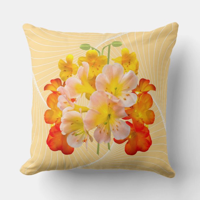 Almofada Bouquet Orchid Flower Art Print (Frente)