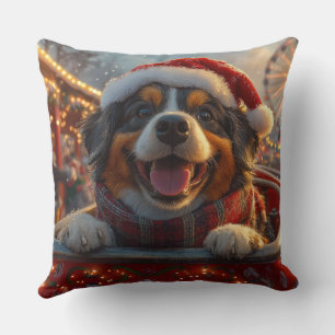 Almofada Bouviers des Flandres Cachorro Porta copos Natal