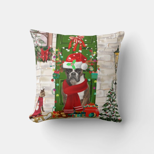 Almofada Boxer Dog Christmas (Frente)