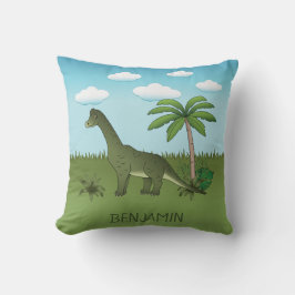 Almofada Brachiosaurus Fofo Dinossauro Céu Azul Nome Person
