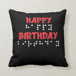 Almofada Braille Dots - Parabéns t-shirt Blind