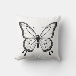 Almofada Branca Borboleta