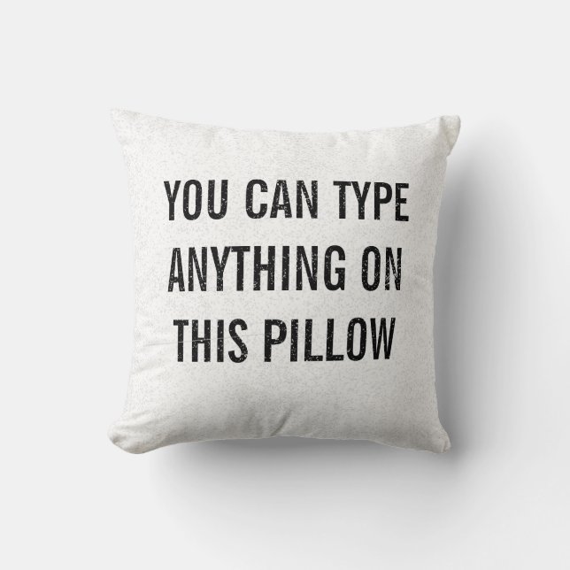 Almofada Branca Personalizada com Dificuldade (Frente)