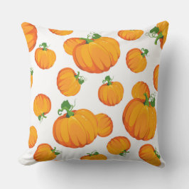 ALMOFADA BRANCO COM PUMPKINS DE LARANJA HALLOWEEN