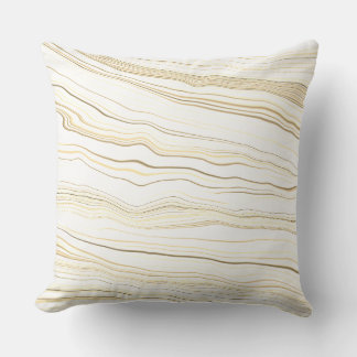 Almofada Branco Contemporâneo, Padrão de Linho Bege
