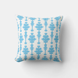 Almofada Branco e Azul Turquesa Damask Modernidade Glamour